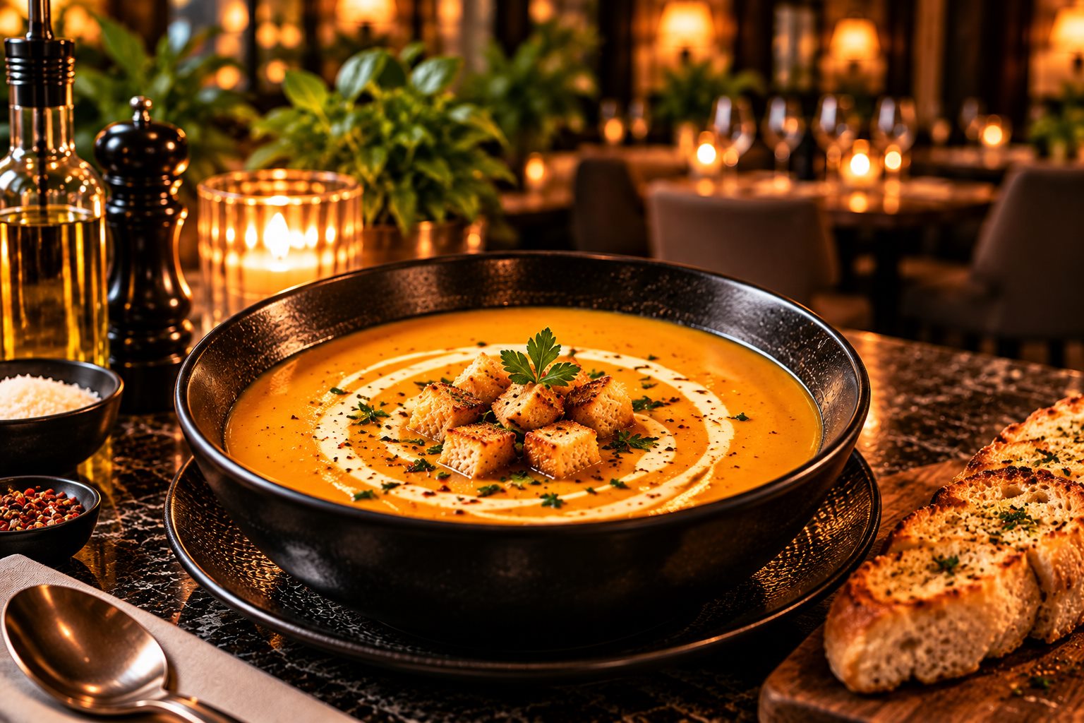 Sopa de zapallo rostizado